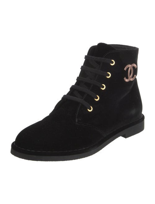 Chanel 2017 Interlocking CC Logo Combat Boots