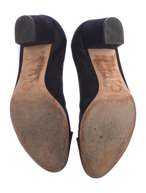 Chanel Interlocking CC Logo Suede Pumps