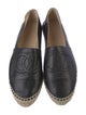 Chanel Interlocking CC Logo Leather Espadrilles