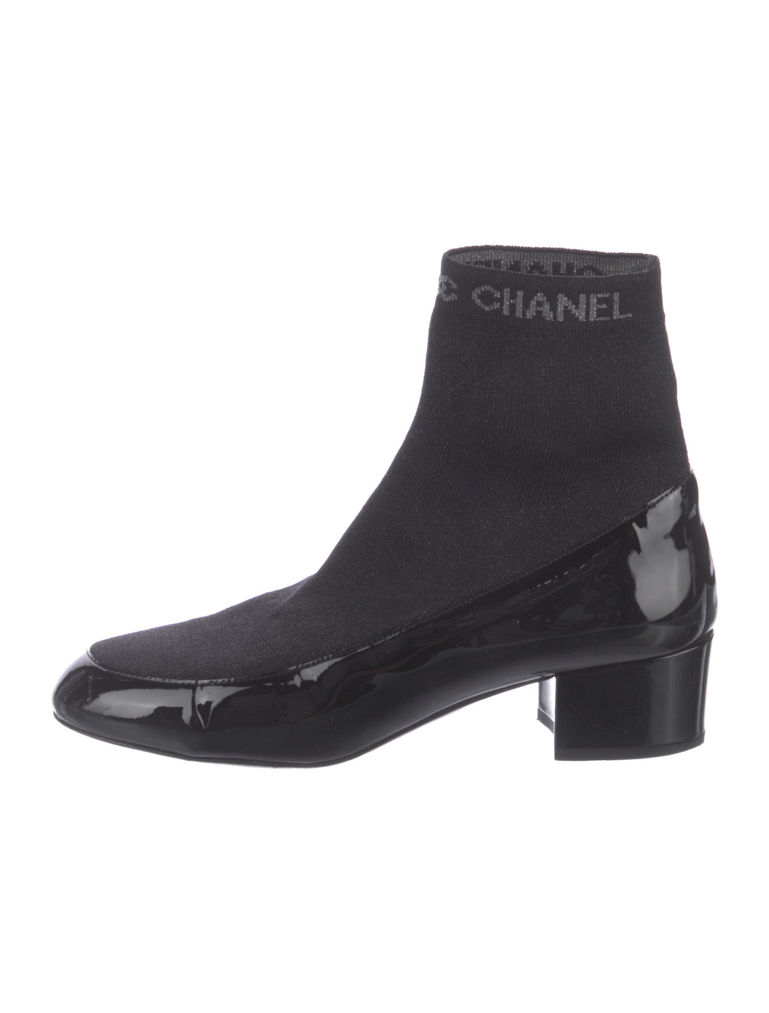 Chanel 2017 Patent Leather Sock Boots