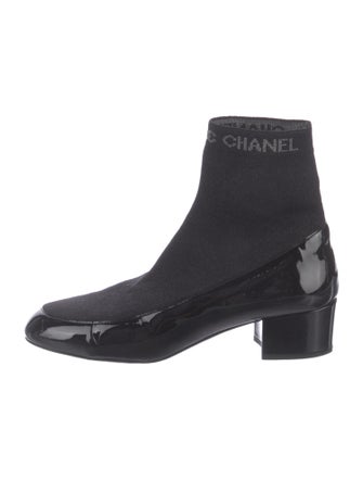 Chanel 2017 Patent Leather Sock Boots