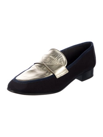 Chanel Interlocking CC Logo Loafers