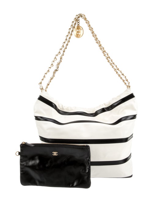 Chanel Small Striped 22 Hobo