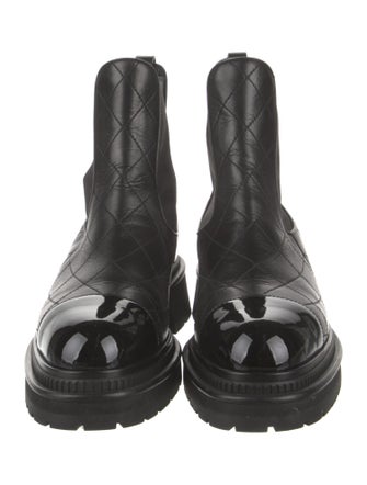 Chanel 2023 Quilted Pattern Chelsea Boots