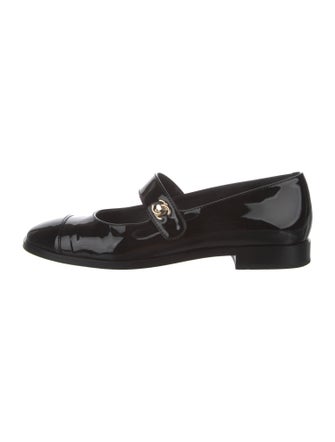 Chanel 2023 Interlocking CC Logo Mary Jane Flats