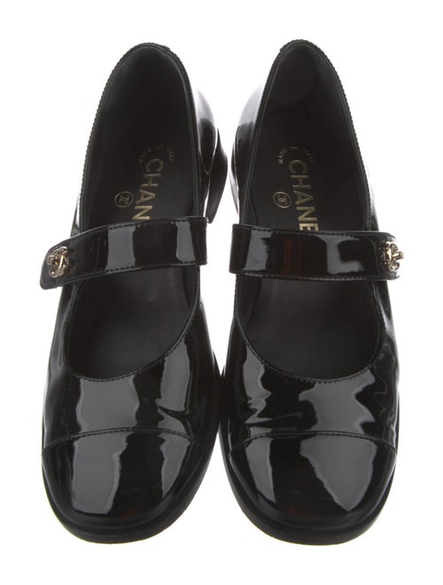 Chanel 2023 Interlocking CC Logo Mary Jane Flats