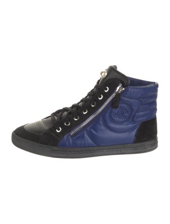 Chanel Interlocking CC Logo Nylon Sneakers