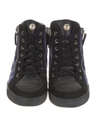Chanel Interlocking CC Logo Nylon Sneakers