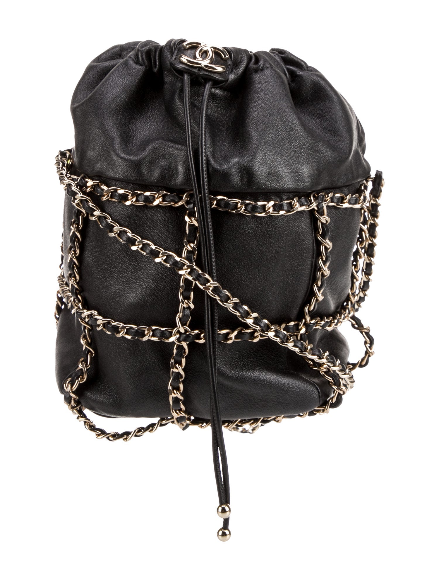 Chanel Chain Drawstring Bucket Bag
