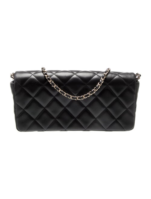 Chanel Quilted Pearl CC Flap Clutch w/ Chain
