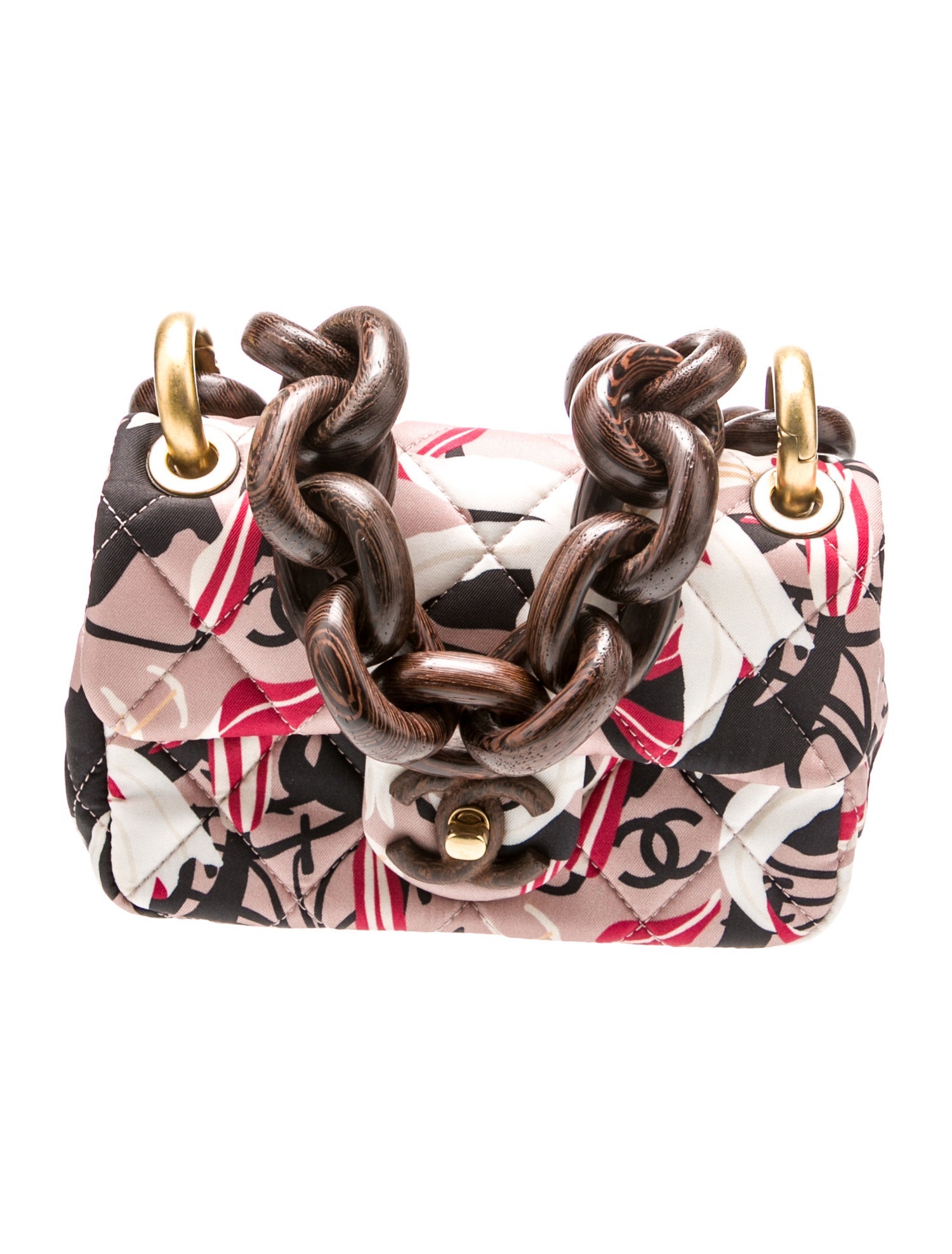 Chanel 2023 Mini Wenge Wood Flap Bag