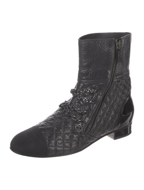 Chanel 2018 Interlocking CC Logo Combat Boots
