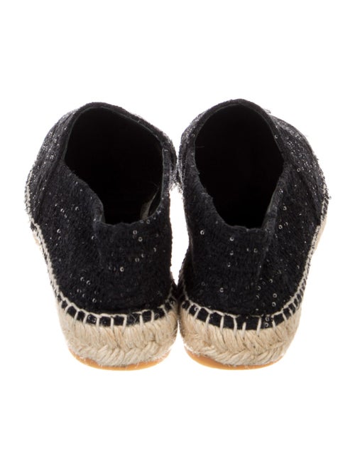 Chanel Interlocking CC Logo Tweed Espadrilles