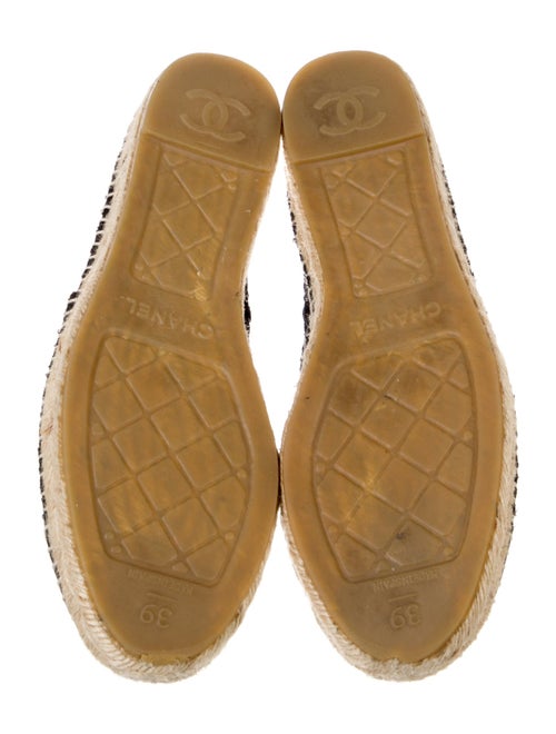 Chanel Interlocking CC Logo Tweed Espadrilles