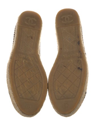 Chanel Interlocking CC Logo Lambskin Espadrilles