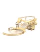 Chanel Interlocking CC Logo Patent Leather T-Strap Sandals
