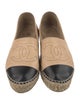 Chanel Interlocking CC Logo Leather Espadrilles