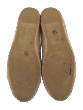Chanel Interlocking CC Logo Leather Espadrilles