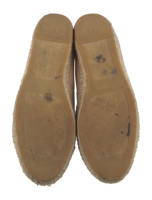 Chanel Interlocking CC Logo Leather Espadrilles