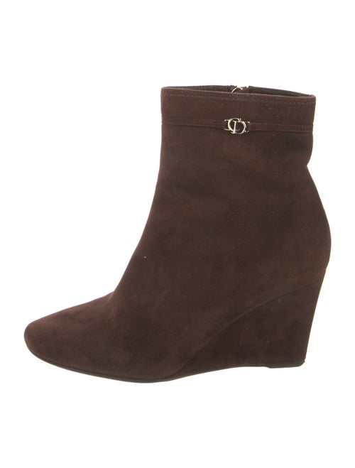 Christian Dior Interlocking CC Logo Suede Boots