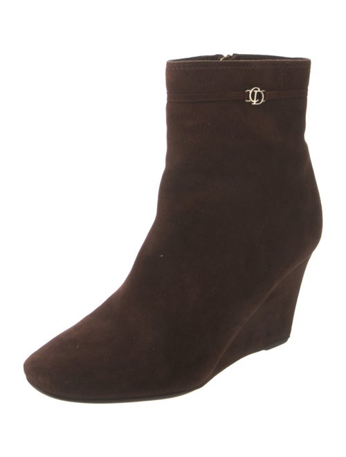 Christian Dior Interlocking CC Logo Suede Boots