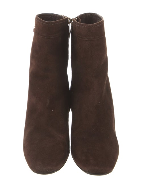 Christian Dior Interlocking CC Logo Suede Boots