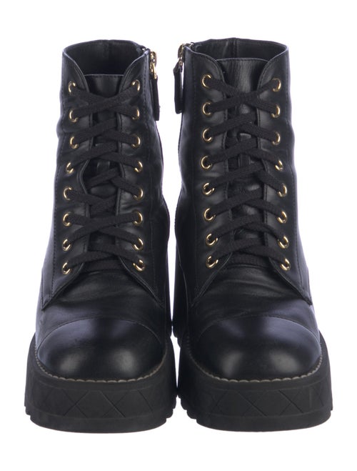 Chanel 2024 Interlocking CC Logo Combat Boots