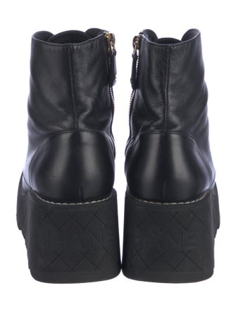 Chanel 2024 Interlocking CC Logo Combat Boots