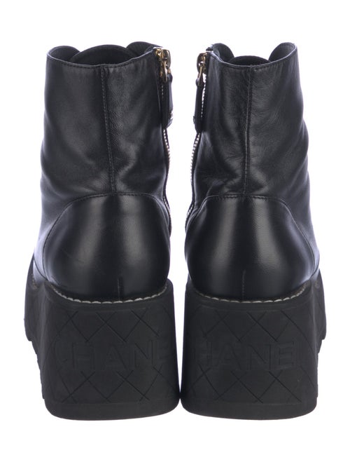 Chanel 2024 Interlocking CC Logo Combat Boots