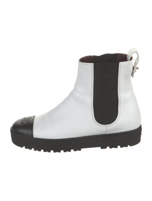 Chanel 2021 Interlocking CC Logo Chelsea Boots