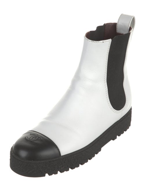 Chanel 2021 Interlocking CC Logo Chelsea Boots