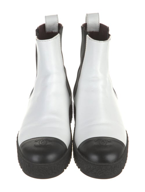 Chanel 2021 Interlocking CC Logo Chelsea Boots