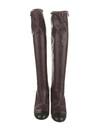 Chanel 2010 Interlocking CC Logo Boots