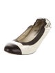 Chanel Interlocking CC Logo Leather Ballet Flats