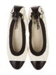 Chanel Interlocking CC Logo Leather Ballet Flats