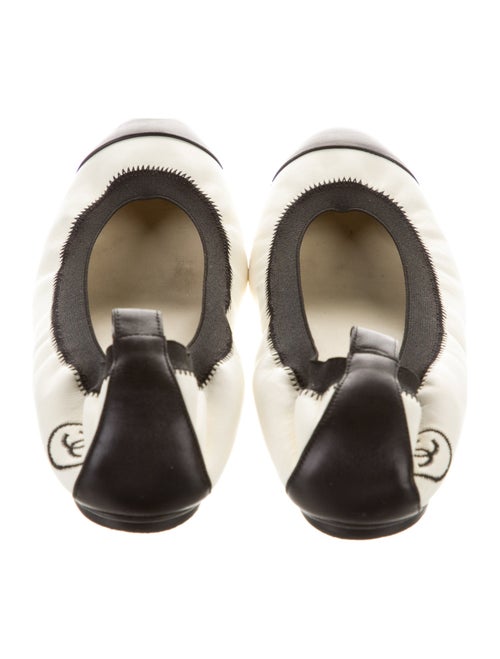 Chanel Interlocking CC Logo Leather Ballet Flats