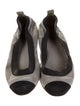 Chanel Interlocking CC Logo Satin Ballet Flats