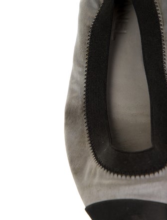 Chanel Interlocking CC Logo Satin Ballet Flats