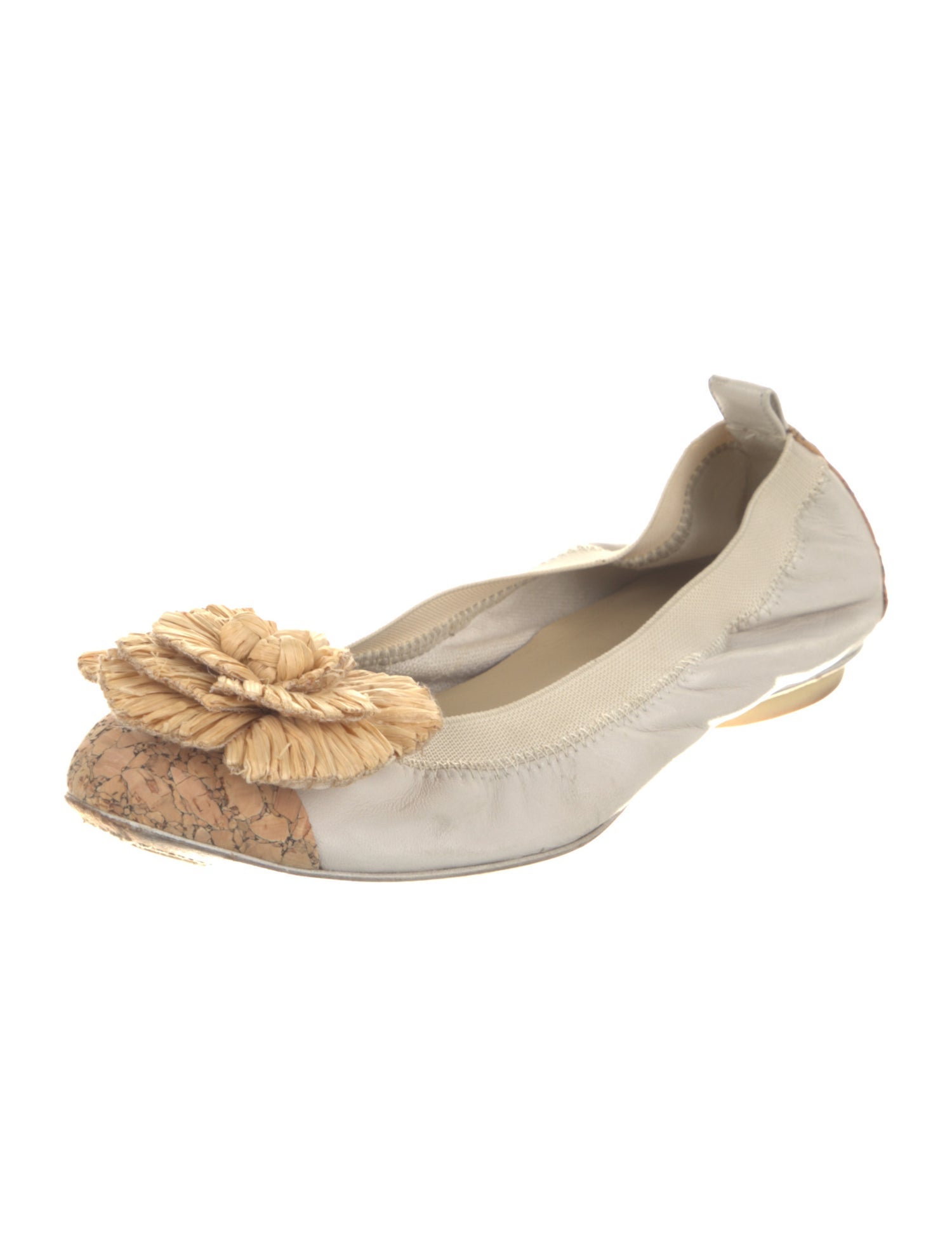 Chanel 2012 Interlocking CC Logo Ballet Flats