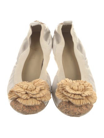 Chanel 2012 Interlocking CC Logo Ballet Flats