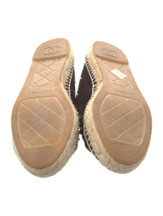 Chanel Interlocking CC Logo Suede Espadrilles