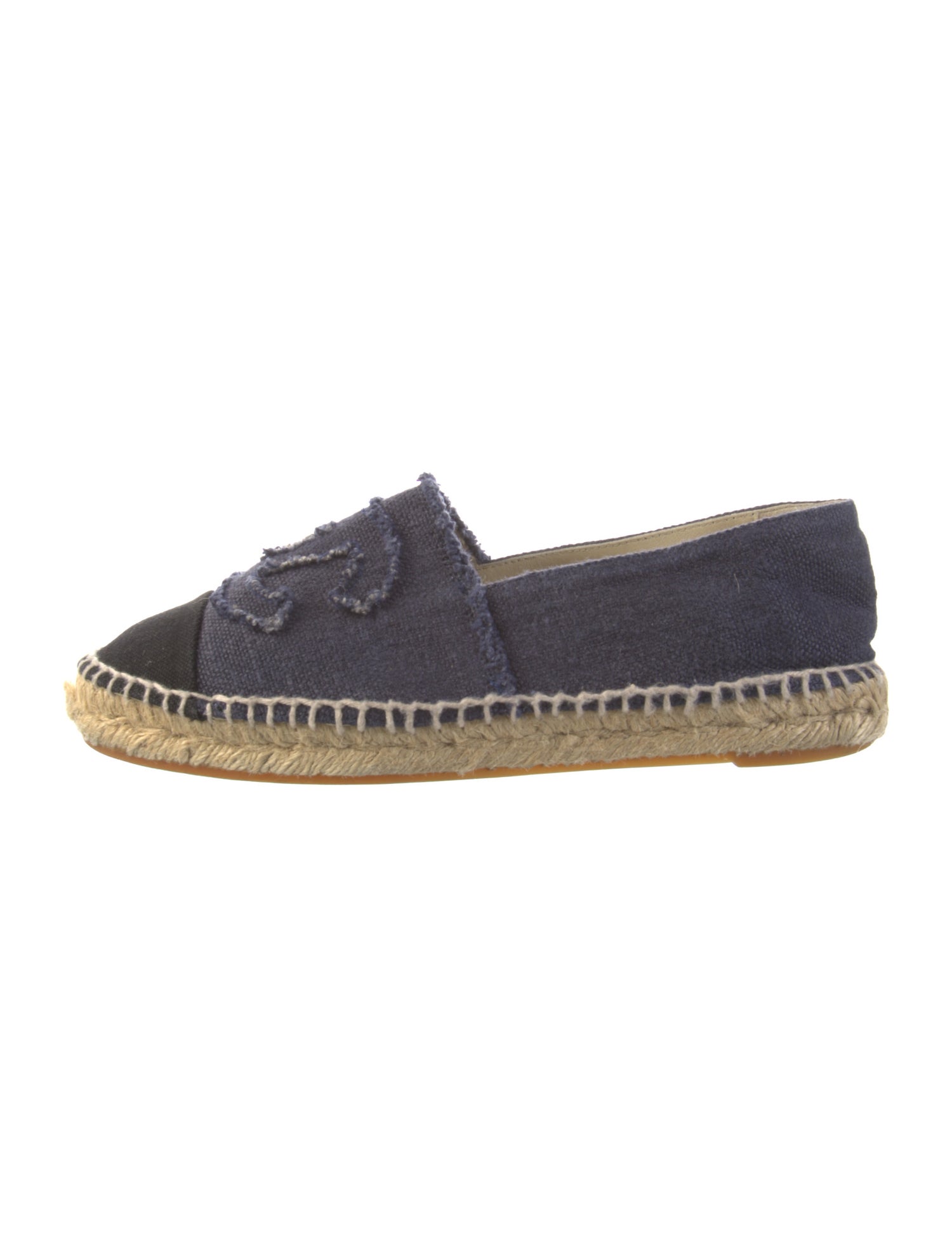 Chanel Interlocking CC Logo Denim Espadrilles