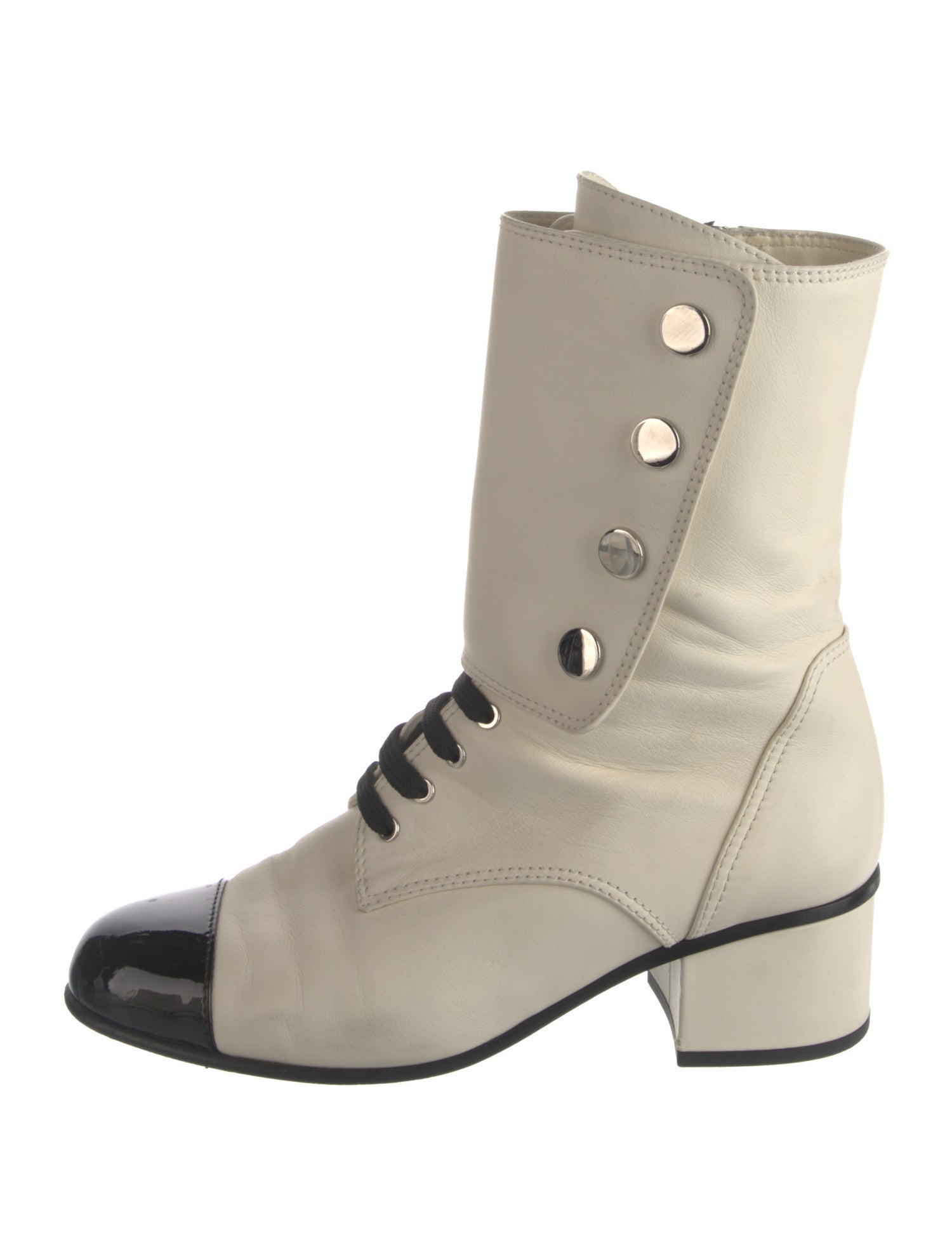 Chanel 2019 Interlocking CC Logo Combat Boots