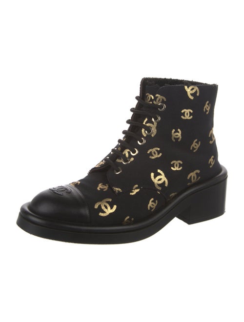 Chanel 2022 Interlocking CC Logo Combat Boots