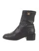 Chanel 2022 Interlocking CC Logo Moto Boots