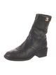 Chanel 2022 Interlocking CC Logo Moto Boots
