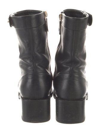 Chanel 2022 Interlocking CC Logo Moto Boots