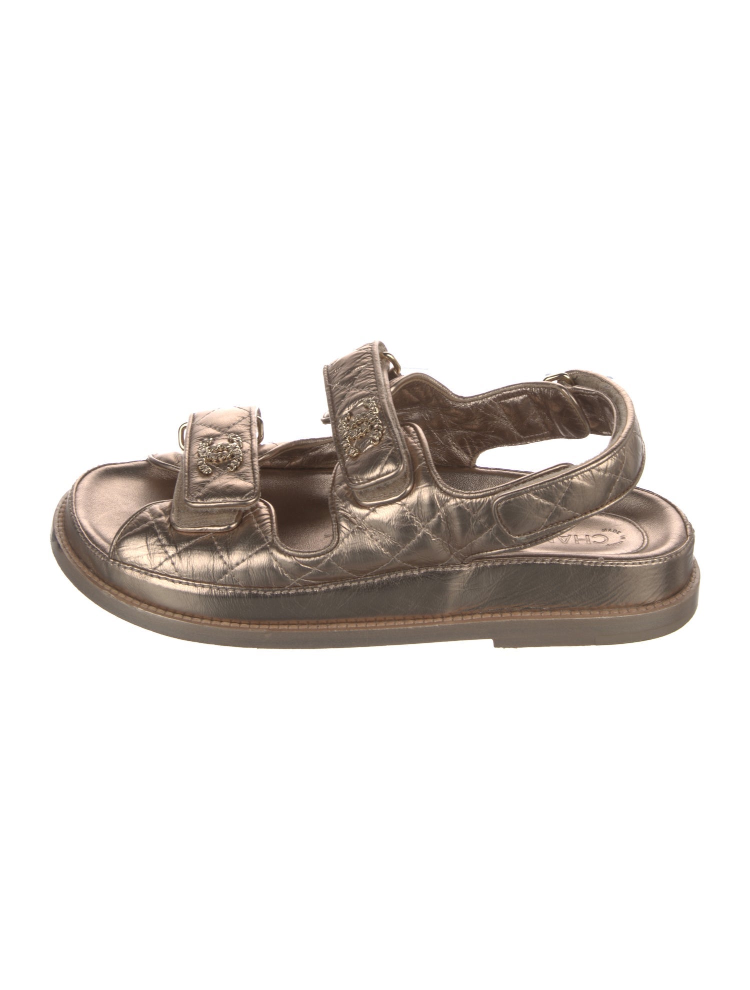 Chanel Dad Interlocking CC Logo Slingback Sandals