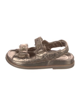 Chanel Dad Interlocking CC Logo Slingback Sandals