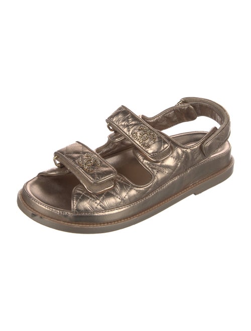 Chanel Dad Interlocking CC Logo Slingback Sandals